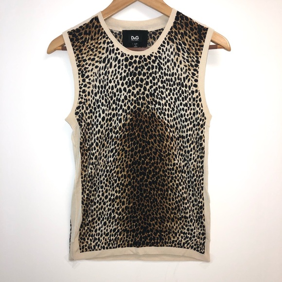 Dolce & Gabbana Tops - Dolce & Gabbana animal print sleeveless top